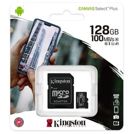  Карта памяти Kingston SDCS2/128GB microSD 128GB microSDXC Class 10 UHS-I U1 Canvas Select Plus (SD адаптер) 