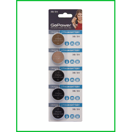  Батарейка GoPower CR2032 BL5 Lithium 3V (5/100/2000) 